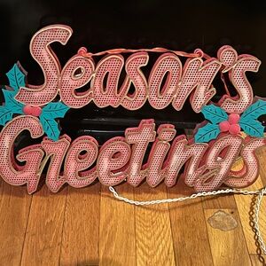 Vintage Christmas Light Signs